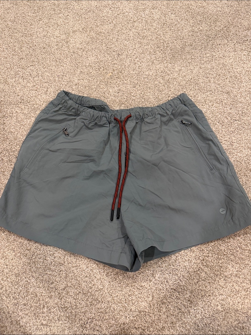 Avia Women's Gray Cargo Shorts with maroon Drawstring